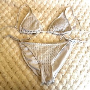 White String Bikini Size Medium